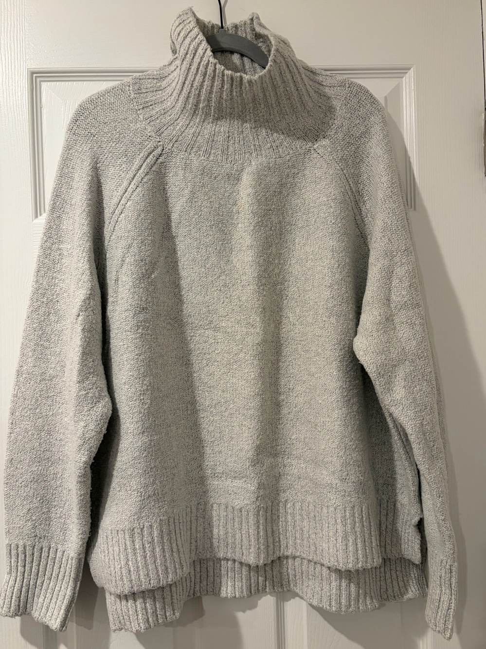 Cozy Turtleneck Sweater - Light Gray